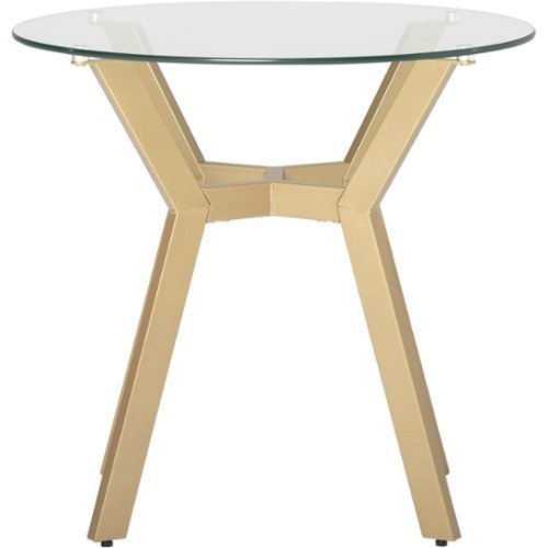 Studio Designs - ArchTech Round Mid-Century Modern Tempered Glass End Table - Clear