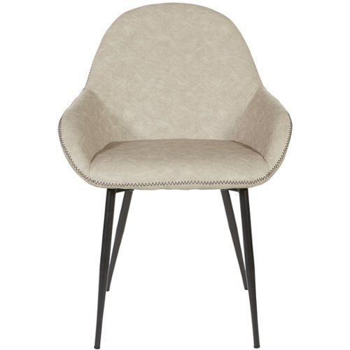 Office Star Products - Mid-Century Powder-Coated Metal Chair - Fog
