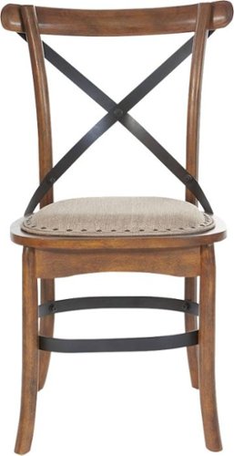 OSP Home Furnishings - Transitional Dining Chairs (Set of 2) - Brown-Front_Standard 