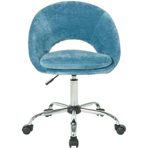 OSP Home Furnishings - Milo 5-Pointed Star Velvet Office Chair - Royal-Front_Standard 