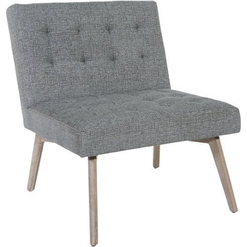 Office Star Products - Mid-Century Wood Chair - Charcoal/Gray Wash