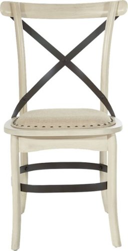 OSP Home Furnishings - Transitional Dining Chairs (Set of 2) - White-Front_Standard 
