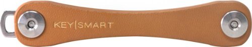 KeySmart - Leather Compact Key Holder; Tan - Black