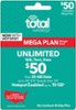 Total Wireless - $50 Mega Unlimited Individual 30-Day Plan Card - Green-Front_Standard