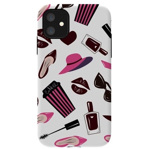 ArtsCase - StrongFit Designers Tough S Original And Fashion Accessories Case for Apple® iPhone® 11 - Pink/Brown/Beige