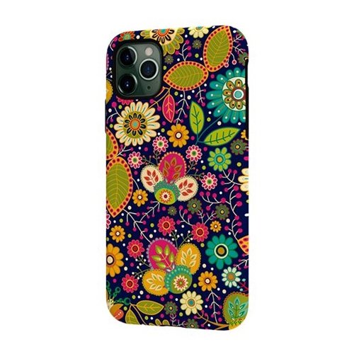 ArtsCase - StrongFit Designers Tough S Pretty Green Multicolor Flowers Case for Apple® iPhone® 11 Pro Max - Purple/Pink/Green/Blue