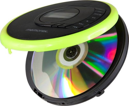 Memorex Portable CD Player with Bluetooth - Black With Bright Green Trim WHERE TO BUY