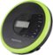 Memorex - Portable CD Player with Bluetooth - Black With Bright Green Trim-Left_Standard