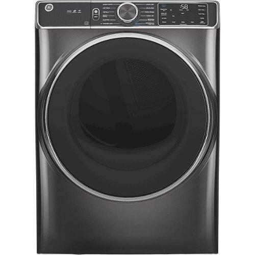 GE - 7.8 Cu. Ft. 12-Cycle Electric Dryer with Steam - Diamond Gray