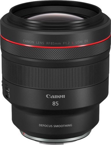 Canon - RF85mm F1.2 L USM DS Mid-Telephoto Prime Lens for EOS R-Series Cameras - Black