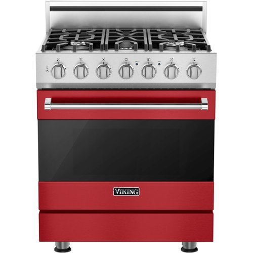 Viking - 3 Series 4.0 Cu. Ft. Freestanding Gas Convection Range with Self-Cleaning - San marzano red