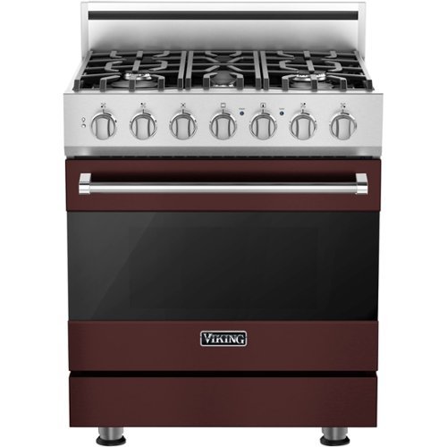 Viking - 3 Series 4.0 Cu. Ft. Freestanding LP Gas Convection Range with Self-Cleaning - Kalamata red