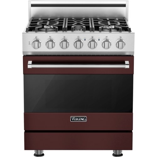Viking - 3 Series 4.0 Cu. Ft. Freestanding Gas Convection Range with Self-Cleaning - Kalamata red