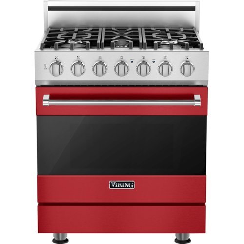 Viking - 3 Series 4.0 Cu. Ft. Freestanding LP Gas Convection Range with Self-Cleaning - San marzano red