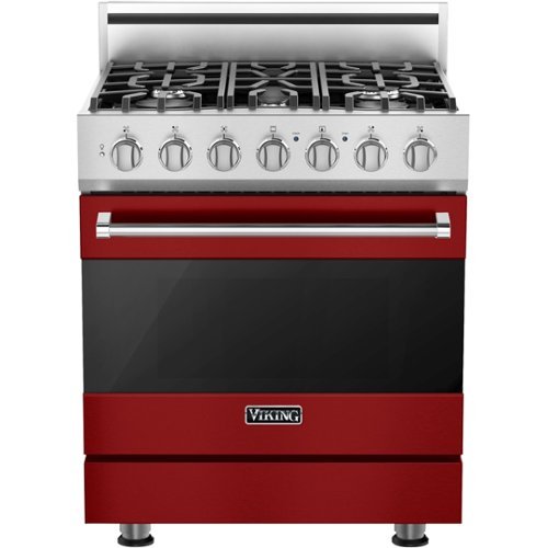 Viking - 3 Series 4.0 Cu. Ft. Freestanding Gas Convection Range with Self-Cleaning - Reduction red