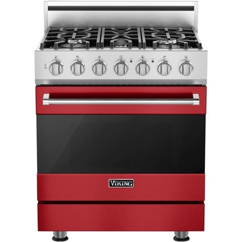 

Viking - 3 Series 4.7 Cu. Ft. Self-Cleaning Freestanding Dual Fuel Convection Range - San Marzano Red
