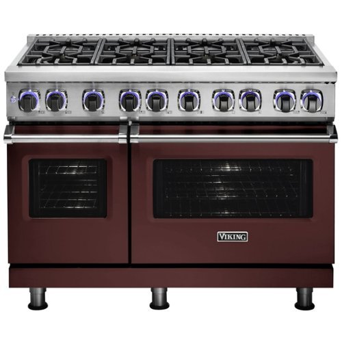 Viking - Professional 7 Series Freestanding Double Oven Gas Convection Range - Kalamata red