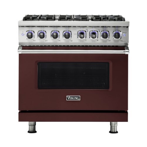 Viking - Professional 7 Series 5.1 Cu. Ft. Freestanding LP Gas Convection Range - Kalamata red