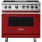 Viking - 5-Series 5.6 Cu. Ft. Self-Cleaning Freestanding Dual Fuel Convection Range - Reduction Red-Front_Standard