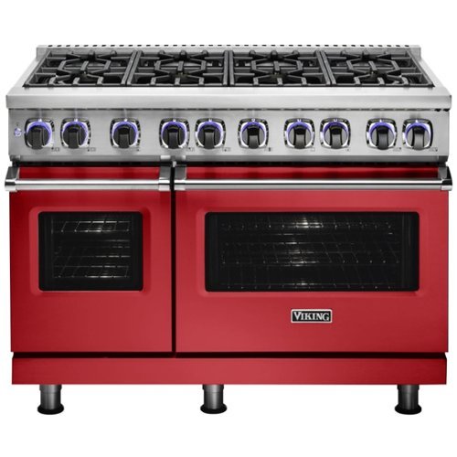 Viking - Professional 7 Series 7.3 Cu. Ft. Freestanding Double Oven Dual Fuel LP Gas Convection Range with Self-Cleaning - San marzano red