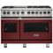 Viking - 5-Series Dual Fuel Self-Clean 48"W Sealed Burner Range - Reduction Red-Front_Standard