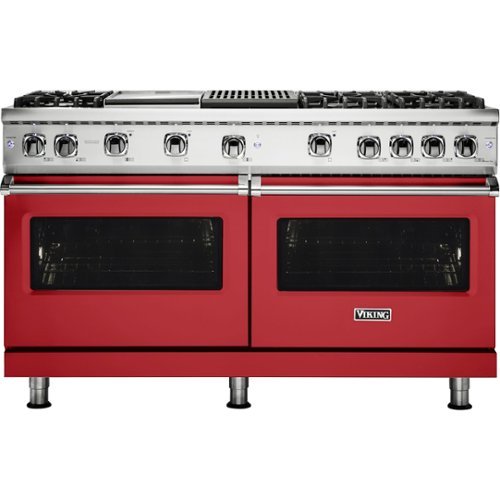 

Viking - Professional 5 Series 8 Cu. Ft. Freestanding Double Oven LP Gas Convection Range - San Marzano Red