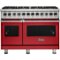 Viking - 5-Series Dual Fuel Self-Clean 48"W Sealed Burner Range - San Marzano Red-Front_Standard