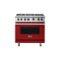 Viking - Professional 5 Series 5.1 Cu. Ft. Freestanding LP Gas Convection Range - Reduction Red-Front_Standard