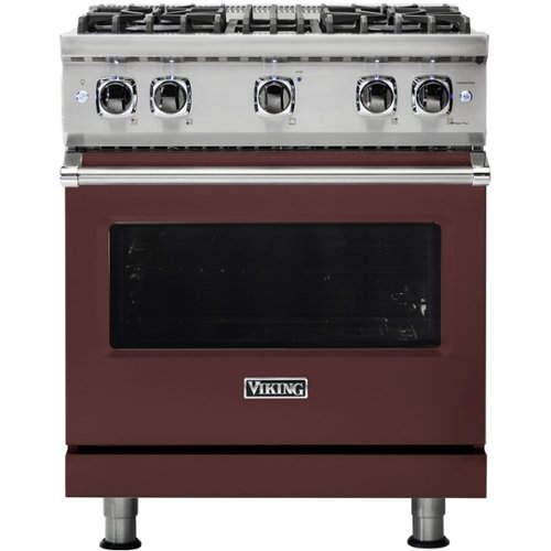 Viking - Professional 5 Series 4.0 Cu. Ft. Freestanding LP Gas Convection Range - Kalamata red