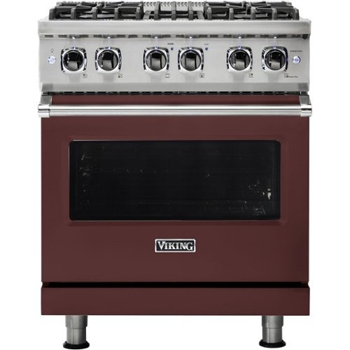 Viking - Professional 5 Series 4.7 Cu. Ft. Freestanding Dual Fuel LP Gas True Convection Range with Self-Cleaning - Kalamata red