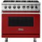 Viking - 5-Series 5.6 Cu. Ft. Self-Cleaning Freestanding Dual Fuel Convection Range - Reduction Red-Front_Standard