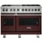 Viking - 5-Series Dual Fuel Self-Clean 48"W Sealed Burner Range - Kalamata Red-Front_Standard