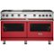 Viking - Professional 5 Series Freestanding Double Oven Gas Convection Range - San Marzano Red-Front_Standard