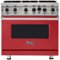 Viking - Professional 5 Series 5.1 Cu. Ft. Freestanding LP Gas Convection Range - San Marzano Red-Front_Standard