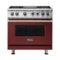 Viking - Freestanding 7 Series Dual Fuel Self-Clean 36"W Range - Reduction Red-Front_Standard