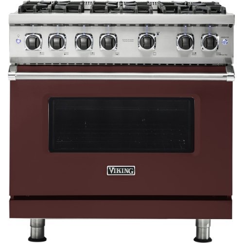 Viking - Professional 5 Series 5.1 Cu. Ft. Freestanding LP Gas Convection Range - Kalamata red