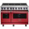 Viking - 48"W 7-Series Dual Fuel Self-Clean Range-8 Burners - San Marzano Red-Front_Standard