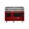 Viking - 5-Series Dual Fuel Self-Clean 48"W Sealed Burner Range - Kalamata Red-Front_Standard