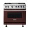 Viking - Freestanding 7 Series Dual Fuel Self-Clean 36"W Range - Kalamata Red-Front_Standard