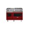 Viking - 48"W 7-Series Dual Fuel Self-Clean Range-6 Burners + Griddle - San Marzano Red-Front_Standard