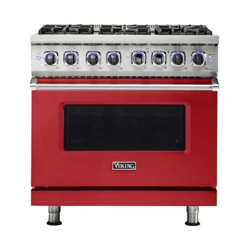 

Viking - Professional 7 Series 5.6 Cu. Ft. Freestanding Dual Fuel True Convection Range with Self-Cleaning - San Marzano Red