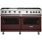 Viking - Professional 5 Series Freestanding Double Oven Gas Convection Range - Kalamata Red-Front_Standard