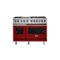 Viking - 48"W 7-Series Dual Fuel Self-Clean Range-6 Burners + Griddle - LP - Reduction Red-Front_Standard