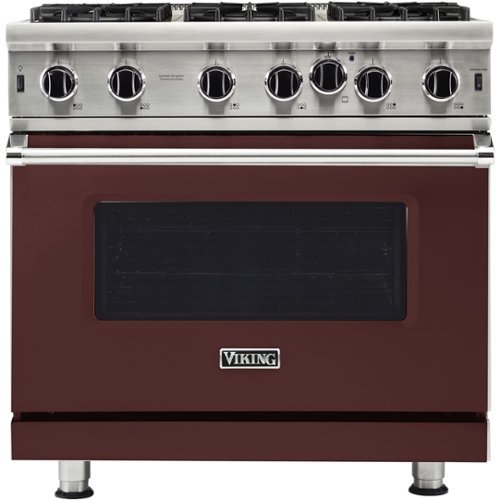 Viking - Professional 5 Series 5.1 Cu. Ft. Freestanding LP Gas Convection Range - Kalamata red
