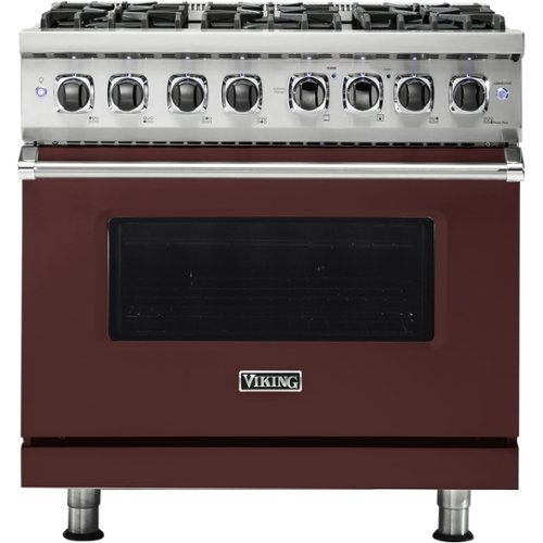 

Viking - 5-Series 5.6 Cu. Ft. Self-Cleaning Freestanding Dual Fuel Convection Range - Kalamata Red
