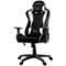 Arozzi - Air Series Ergonomic Gaming Chair - Black - White Accents-Front_Standard