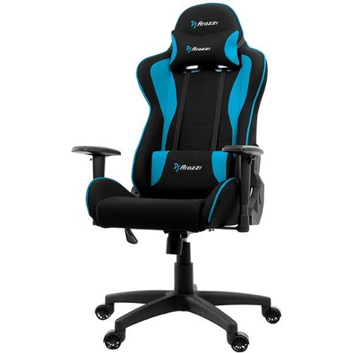 Arozzi - Forte Mesh Fabric Ergonomic Gaming Chair - Black - Blue Accents