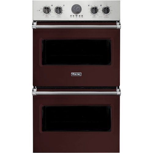 Viking - Professional 5 Series 30" Built-In Double Electric Convection Wall Oven - Kalamata Red