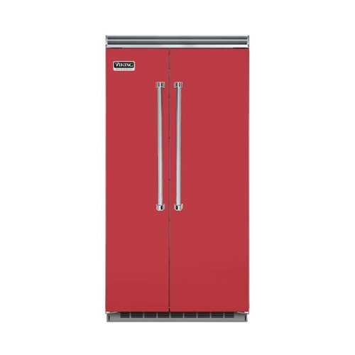 Viking - Professional 5 Series Quiet Cool 25.3 Cu. Ft. Side-by-Side Built-In Refrigerator - San marzano red