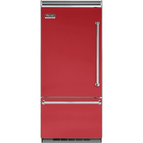 Viking - Professional 5 Series Quiet Cool 20.4 Cu. Ft. Bottom-Freezer Built-In Refrigerator - San marzano red